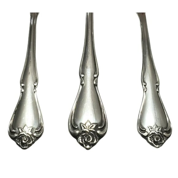 Oneida Rogers True Arbor Rose 1 Dinner Fork 2 Salad Forks Replacement Stainless - Picture 4 of 6